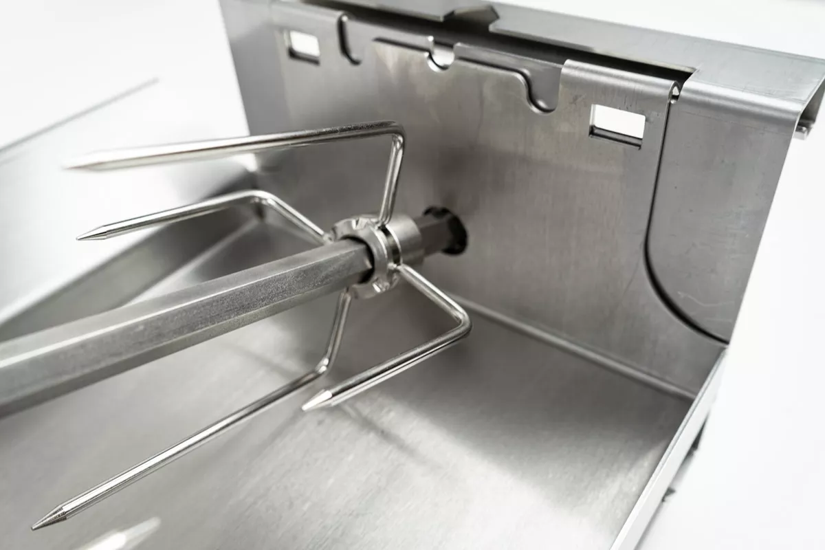 Der Merklinger Rotisserie Halter-Wanne-Spieß 4 Der Merklinger Rotisserie Halter-Wanne-Spieß – Bild 4