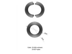 Wandrosette Rauchrohr Stahl Zweiteilig Randbreite 52 Mm Ø 156 Mm Schwarz