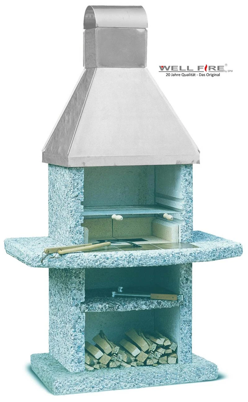 Grillkamin Wellfire TOSCANA Mit Edelstahlhaube 2 Grillkamin Wellfire TOSCANA Mit Edelstahlhaube – Bild 2