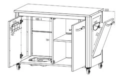 Cozze Outdoor Tisch 2 Türen 120x60x90 Cm -CAFIRO Verkaufsgeschäft 140be2e1d146a804500c7cc51b7f8c88