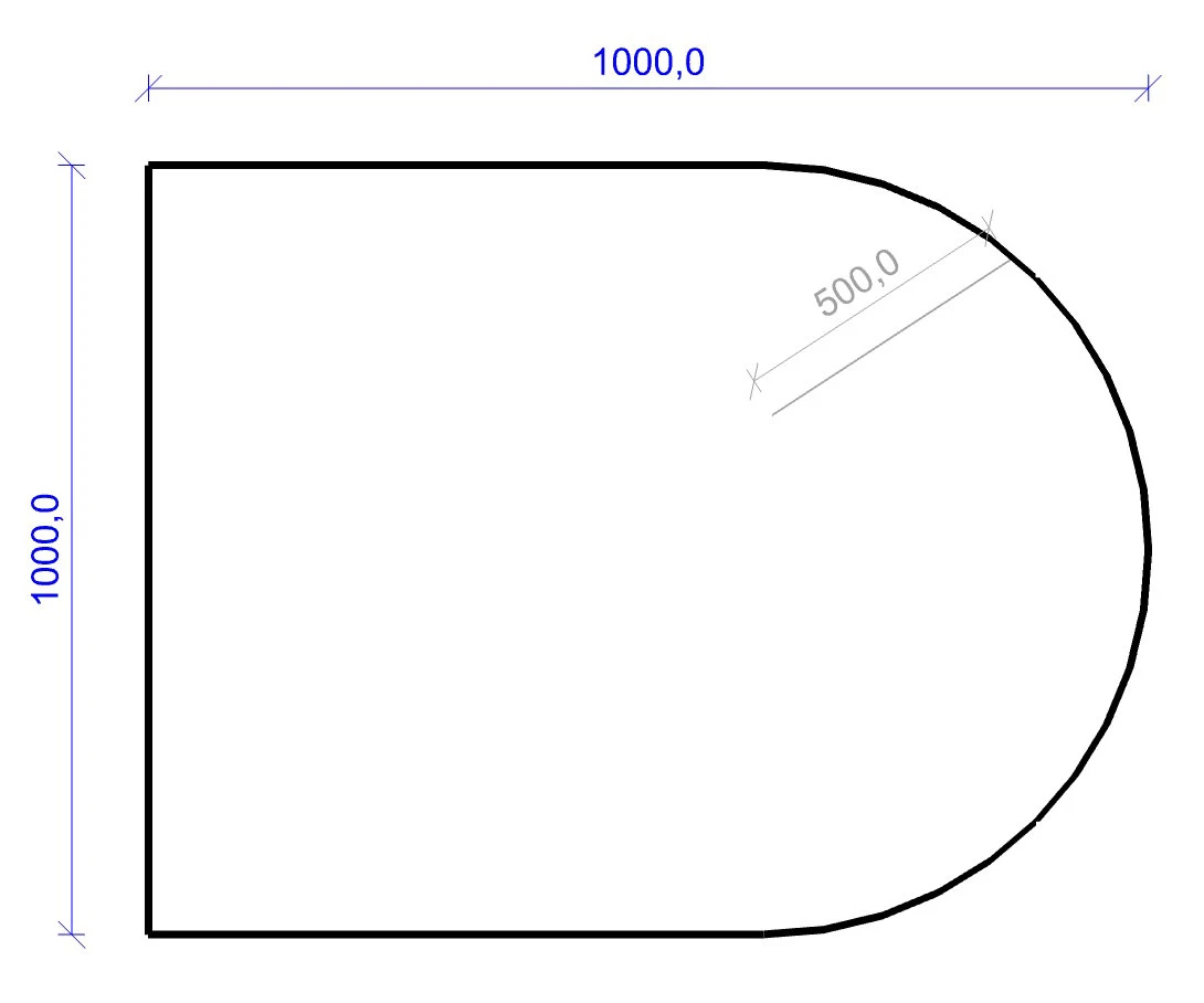 Kamin Bodenplatte, 6 Mm ESG-Klarglas, Rundbogen 1000 X 1000 Mm 2 Kamin Bodenplatte, 6 Mm ESG-Klarglas, Rundbogen 1000 X 1000 Mm – Bild 2