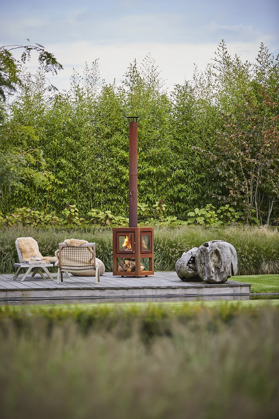 Terrassenkamin Cortenstahl RB73 QUARUBA L MOBILE – Gerostet 12 Terrassenkamin Cortenstahl RB73 QUARUBA L MOBILE – Gerostet – Bild 12