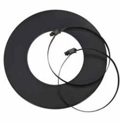 Rosette Mit Zwei Schellen Für Aluflexrohr, Schwarz