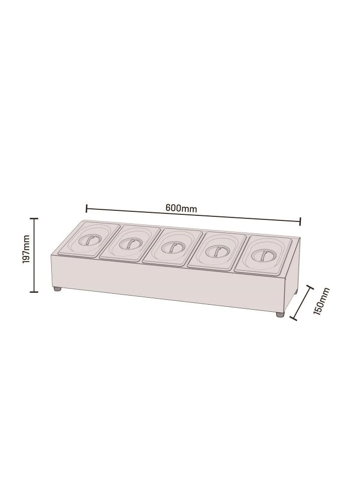 Cozze Topping Station Mit 5 Behältern + Deckeln 16 Cozze Topping Station Mit 5 Behältern + Deckeln – Bild 16