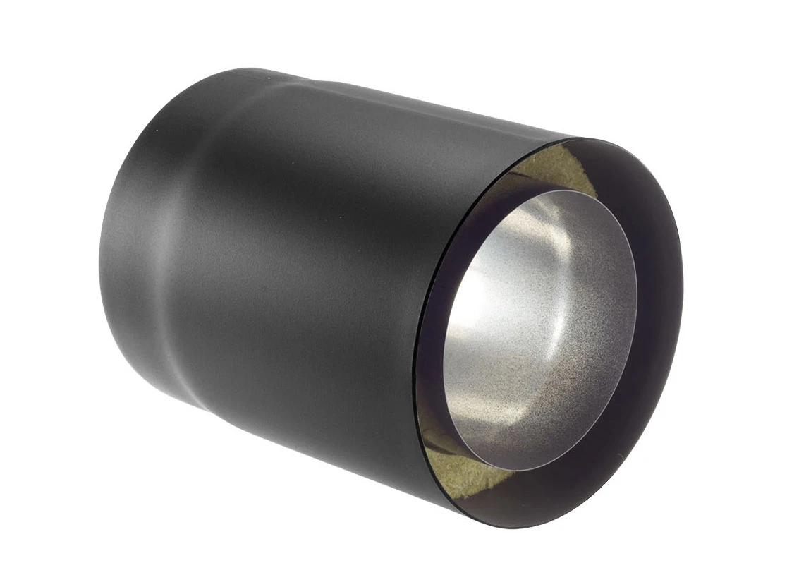 Rauchrohr Stahl Doppelwandig 500 Mm Ø 150 Mm Schwarz 2 Rauchrohr Stahl Doppelwandig 500 Mm Ø 150 Mm Schwarz – Bild 2