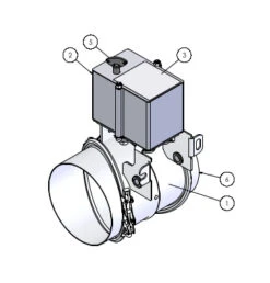 Brunner BG Luftklappe Mit Stellmotor D=125