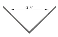 Eck-Wandrosette Rauchrohr Stahl Außen-Eck Ø 150 Mm Schwarz