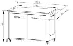 Cozze Outdoor Tisch 2 Türen 120x60x90 Cm -CAFIRO Verkaufsgeschäft 71d3e89051cc9bc5f74d5da857721197