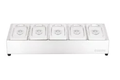 Cozze Topping Station Mit 5 Behältern + Deckeln 30 Cozze Topping Station Mit 5 Behältern + Deckeln -CAFIRO Verkaufsgeschäft 90325 01 03