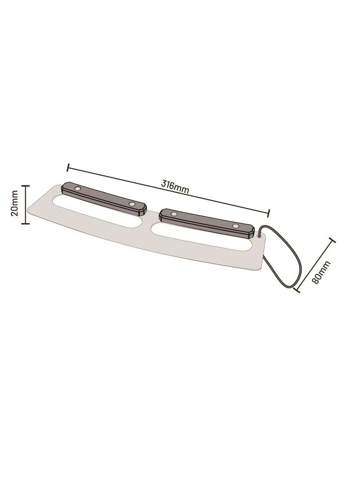 Cozze Pizzaschneider TWIN L32cm 3 Cozze Pizzaschneider TWIN L32cm – Bild 3