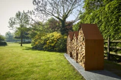 Holzlager Cortenstahl RB73 BRUGES -CAFIRO Verkaufsgeschäft Wood20Storage20Bruges2012