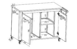 Cozze Outdoor Tisch 2 Türen 120x60x90 Cm -CAFIRO Verkaufsgeschäft a5aeb35c9ce2141c31898973d5a9537f