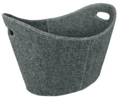 Holzkorb Aus Filz Lienbacher, Grau
