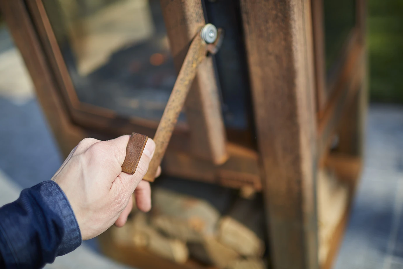 Terrassenkamin Cortenstahl RB73 QUARUBA L MOBILE – Gerostet 6 Terrassenkamin Cortenstahl RB73 QUARUBA L MOBILE – Gerostet – Bild 6