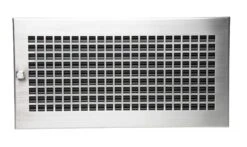 Warmluftgitter 45 X 23 Cm Schwarz Designblende D3 Edelstahl Matt