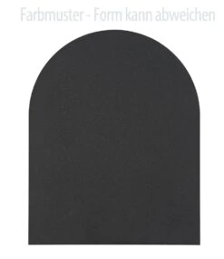 Kamin Bodenplatte, 2 Mm Stahl, Kreisabschnitt 1100 X 1250 Mm, Schwarz