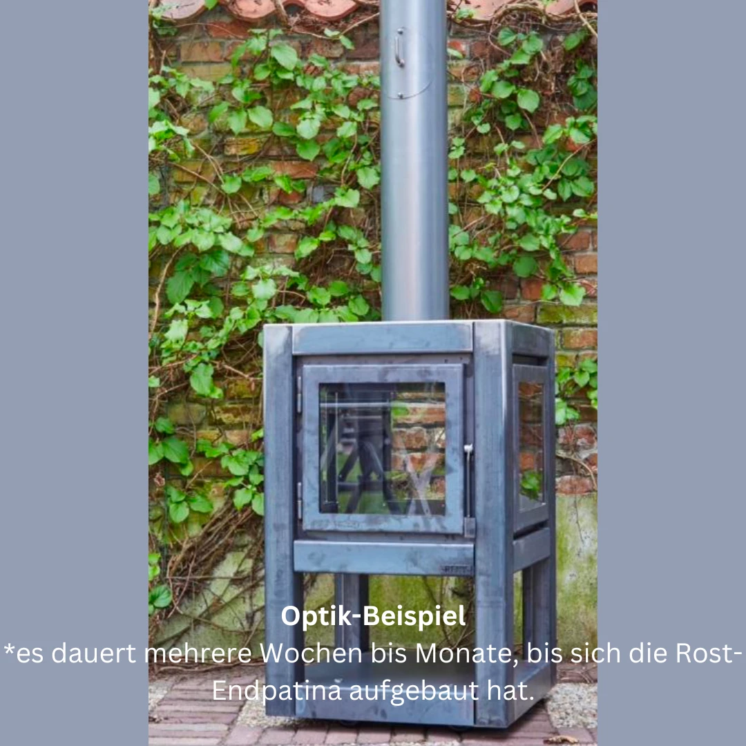 Terrassenkamin Cortenstahl RB73 QUARUBA L – Ungerostet 2 Terrassenkamin Cortenstahl RB73 QUARUBA L – Ungerostet – Bild 2