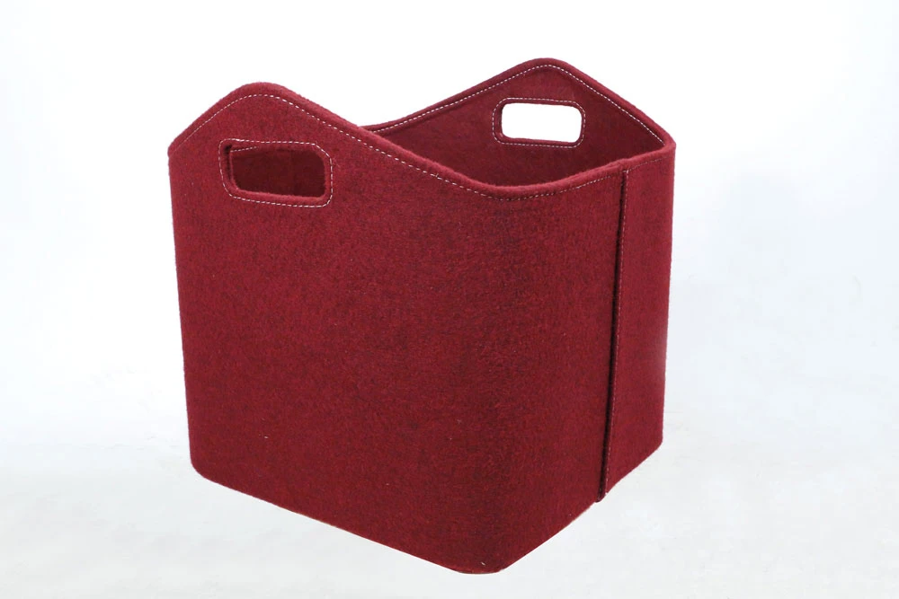 Holzkorb Aus Filz Eckig Lienbacher, Rot 1 Holzkorb Aus Filz Eckig Lienbacher, Rot