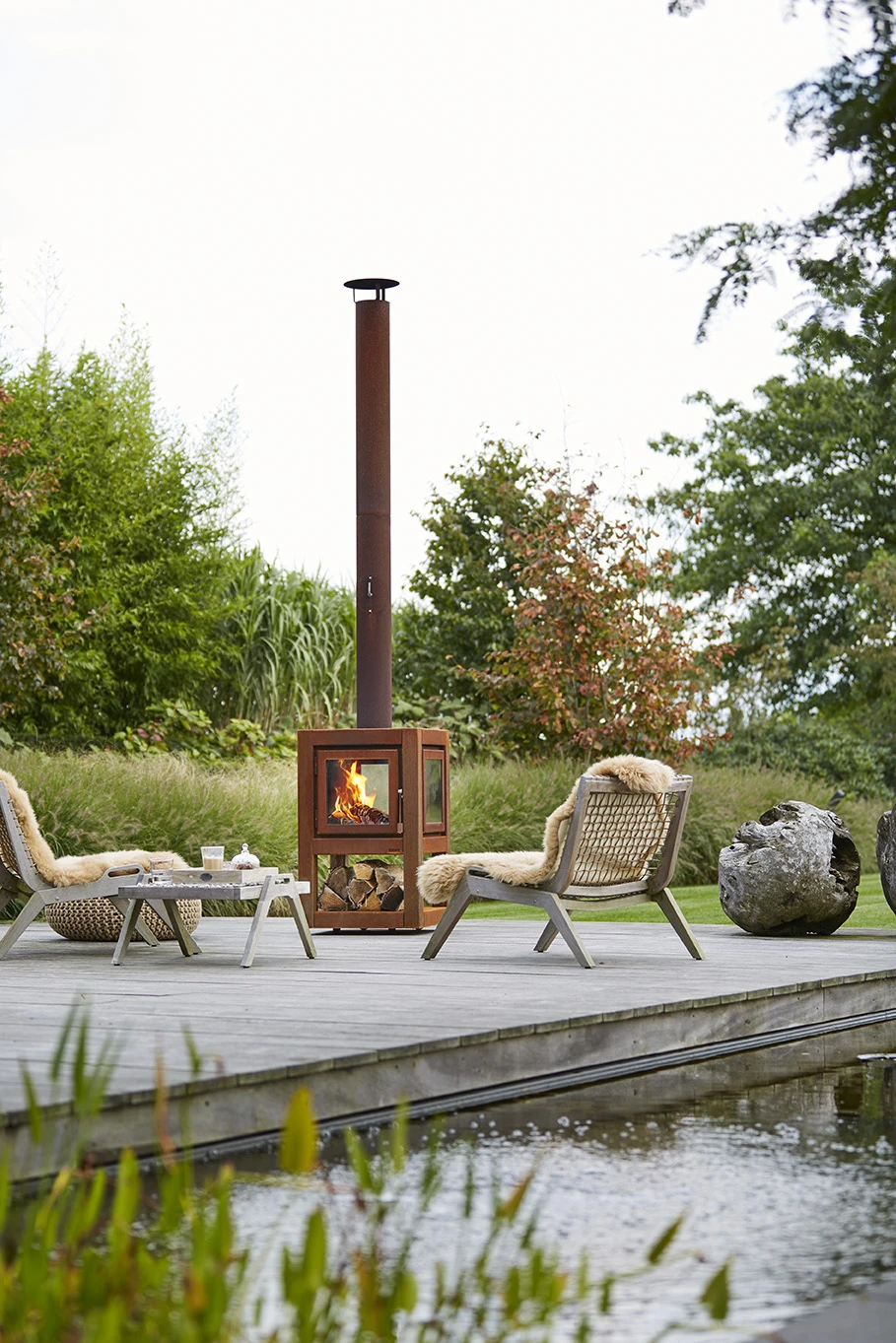 Terrassenkamin Cortenstahl RB73 QUARUBA L MOBILE – Gerostet 10 Terrassenkamin Cortenstahl RB73 QUARUBA L MOBILE – Gerostet – Bild 10