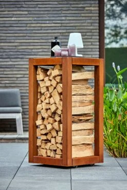 Holzlager Cortenstahl RB73 QUARUBOX